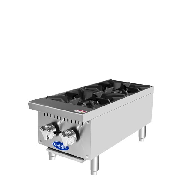 CookRite ACHP-2, 64,000 Btu Gas Countertop Hot Plate, 2 Burner