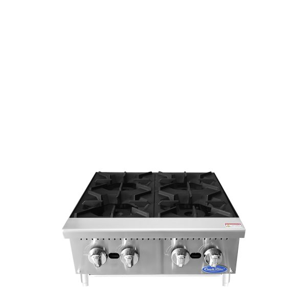 CookRite ACHP-4, 128,000 Btu Gas Countertop Hot Plate, 4 Burner