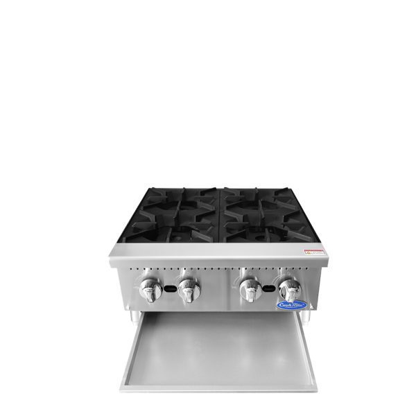 CookRite ACHP-4, 128,000 Btu Gas Countertop Hot Plate, 4 Burner