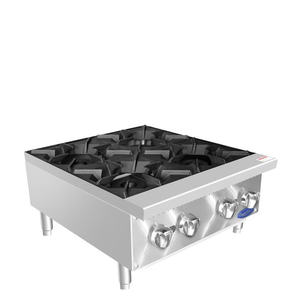 CookRite ACHP-4, 128,000 Btu Gas Countertop Hot Plate, 4 Burner