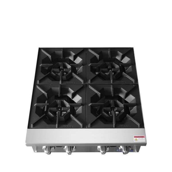 CookRite ACHP-4, 128,000 Btu Gas Countertop Hot Plate, 4 Burner