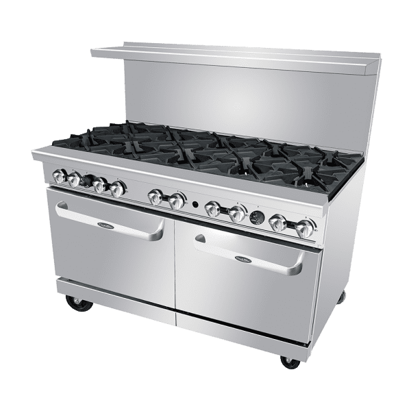 CookRite AGR-10B, 374,000 Btu Restaurant Range, 10 Burner, 2 Standard Ovens