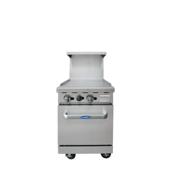 CookRite AGR-24G, 72,000 Btu Restaurant Range, 24" Griddle, Space Saver Oven