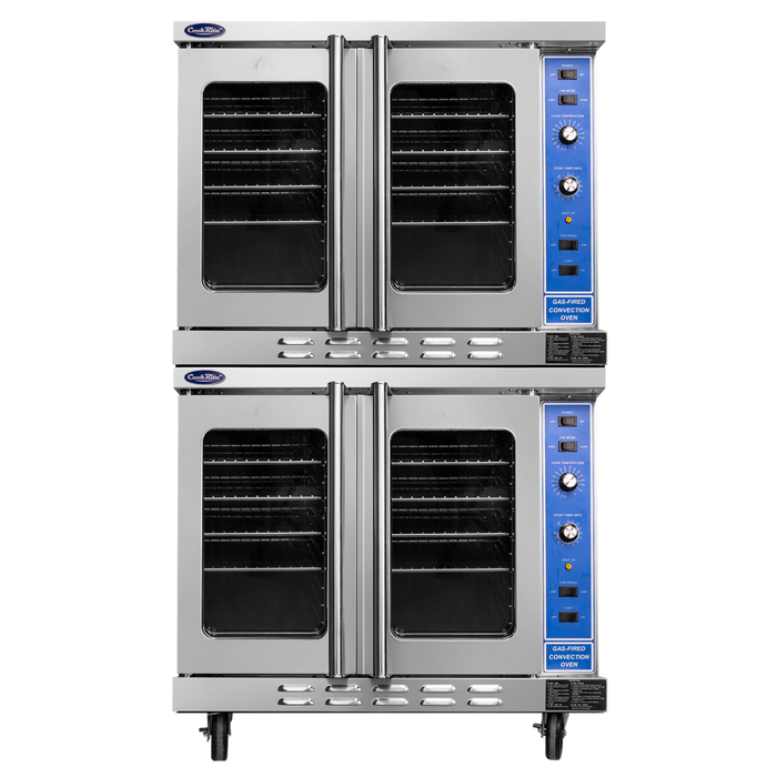 CookRite ATCO-513NB-2, 92,000 Btu Gas Convection Oven, Double Deck, Standard Depth