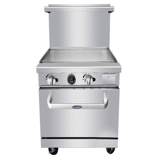 CookRite AGR-24G, 72,000 Btu Restaurant Range, 24" Griddle, Space Saver Oven