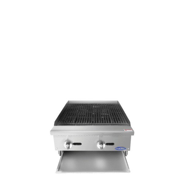 CookRite ATCB-24, 24" Countertop Gas Charbroiler, Lava Rock, 70,000 Btu