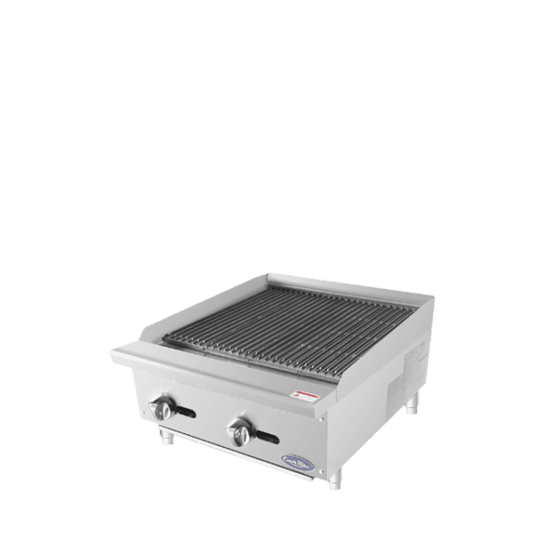 CookRite ATCB-24, 24" Countertop Gas Charbroiler, Lava Rock, 70,000 Btu