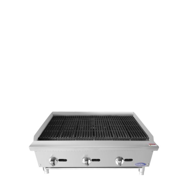 CookRite ATCB-36, 36" Countertop Gas Charbroiler, Lava Rock, 105,000 Btu