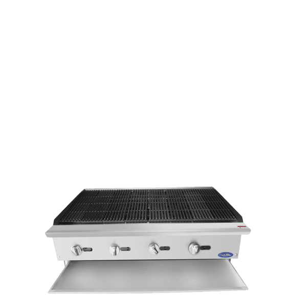 CookRite ATCB-48, 48" Countertop Gas Charbroiler, Lava Rock, 140,000 Btu