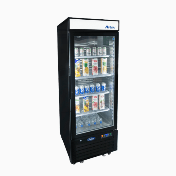 Atosa MCF8726GR — Black Cabinet One (1) Glass Door Merchandiser Cooler