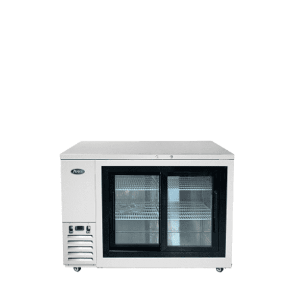 Atosa SBB48SGGRAUS1 48" Back Bar Cooler Shallow Depth with Sliding Doors