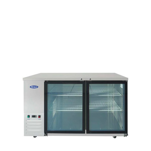 Atosa SBB59GGRAUS1 59" Back Bar Cooler Shallow Depth Two-section Glass Doors