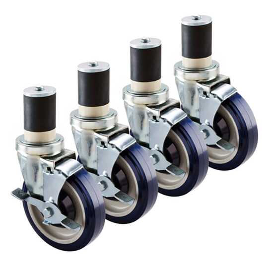 Atosa CSTEA-2-016 Caster Set 5"H 1-1/2" Stem Caster Kit (set Of 4)